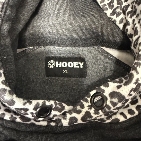 Hooey Women’s Savannah Cheetah Black White XL Hoodie Yallternative Cowgirl Chic - Picture 3 of 8